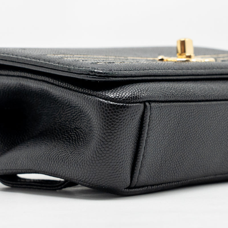 Chanel 19c Captain Gold Belt Waist Bag Caviar Black GHW