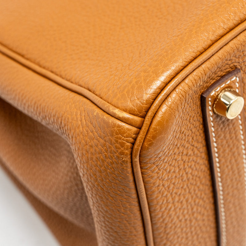 Hermes Birkin 35 Togo Gold GHW Stamp Square I