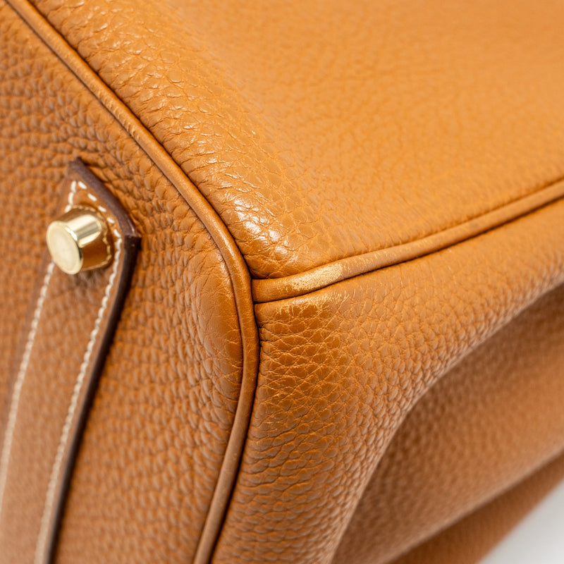 Hermes Birkin 35 Togo Gold GHW Stamp Square I