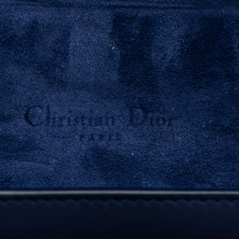 Dior saddle belt pouch calfskin blue with blue hardware