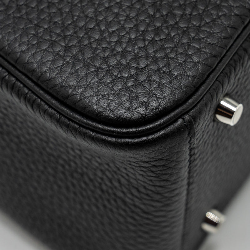 Hermes Mini Lindy Clemence Black SHW Stamp U