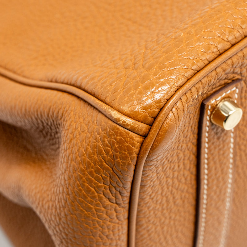 Hermes Birkin 35 Togo Gold GHW Stamp Square I