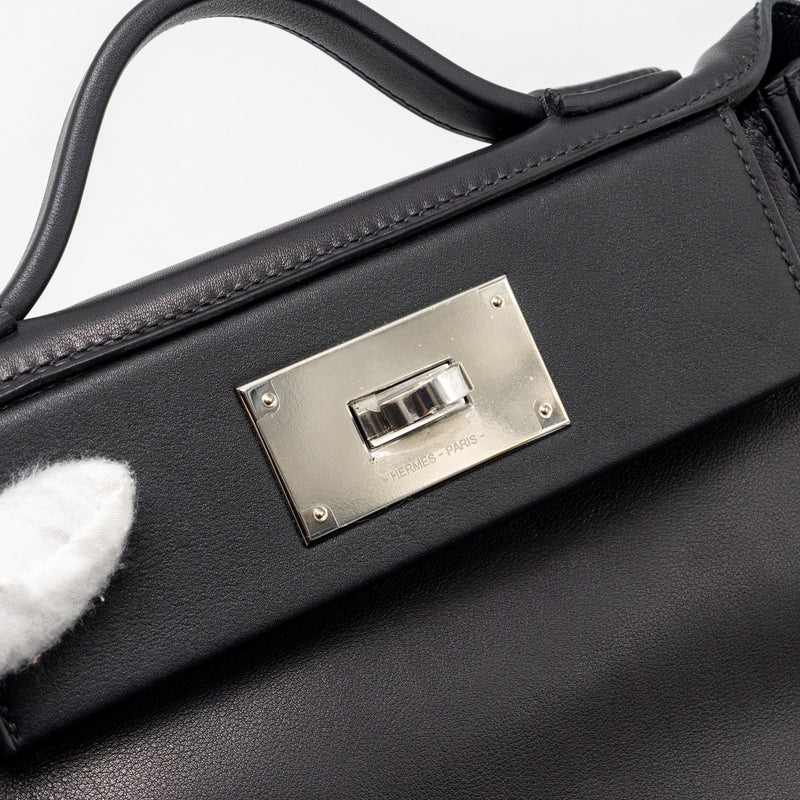 Hermes Mini 24/24 2424-21 Bag Swift Black SHW Stamp U