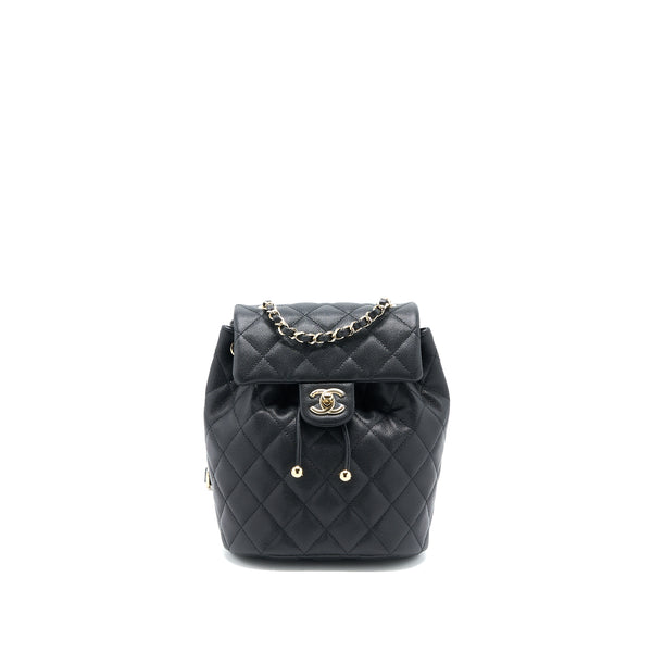 Chanel 23p Mini Flap Backpack Caviar Black LGHW (Microchip)