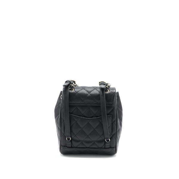 Chanel 23p Mini Flap Backpack Caviar Black LGHW (Microchip)