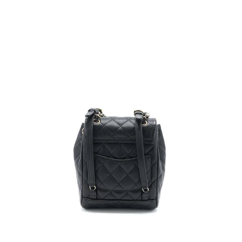 Chanel 23p Mini Flap Backpack Caviar Black LGHW (Microchip)
