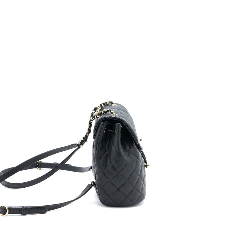 Chanel 23p Mini Flap Backpack Caviar Black LGHW (Microchip)