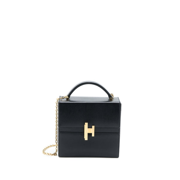 Hermes Cinhetic Bag Chevre Chamkila Black GHW Stamp Y