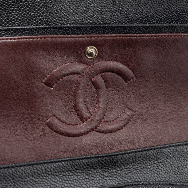 Chanel medium classic flap bag caviar black with SHW