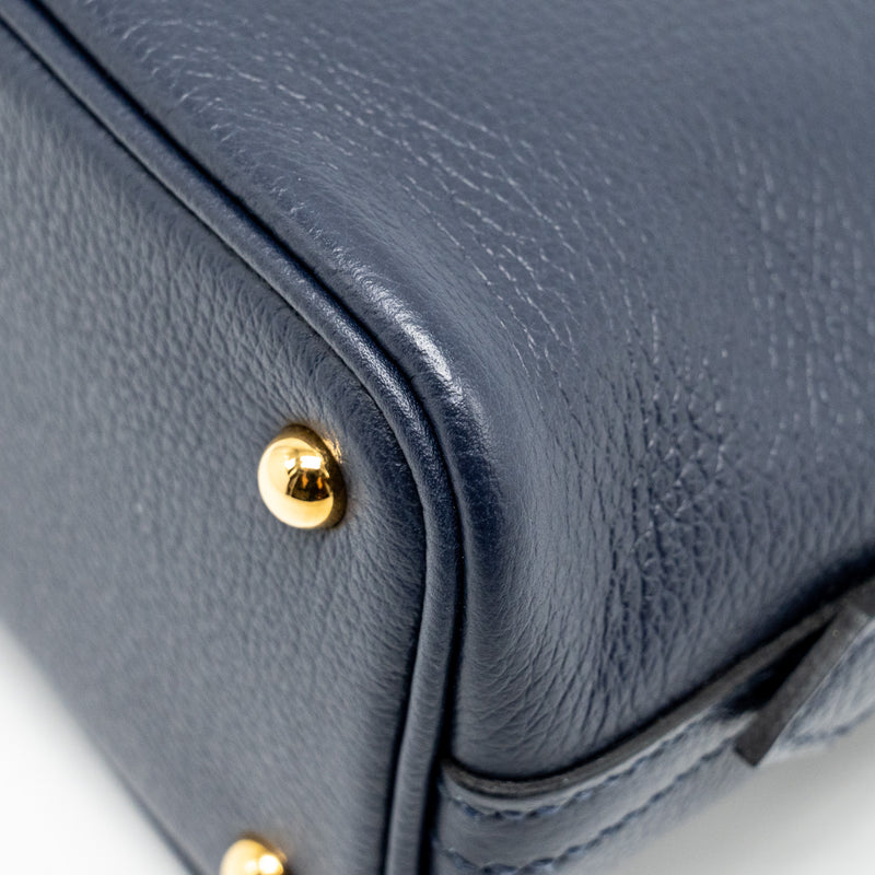 Hermes Mini Bolide Evercolor Blue Nuit GHW Stamp B
