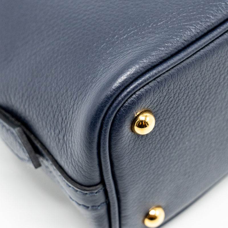 Hermes Mini Bolide Evercolor Blue Nuit GHW Stamp B