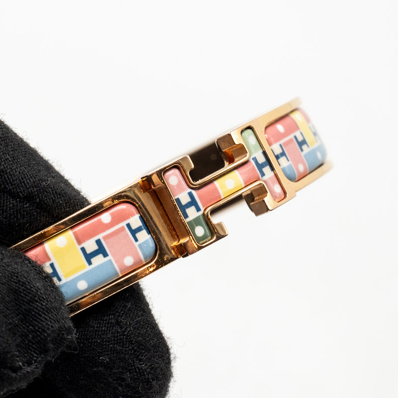 Hermes Size GM Clic H Bracelet Son du H Multicolour RGHW