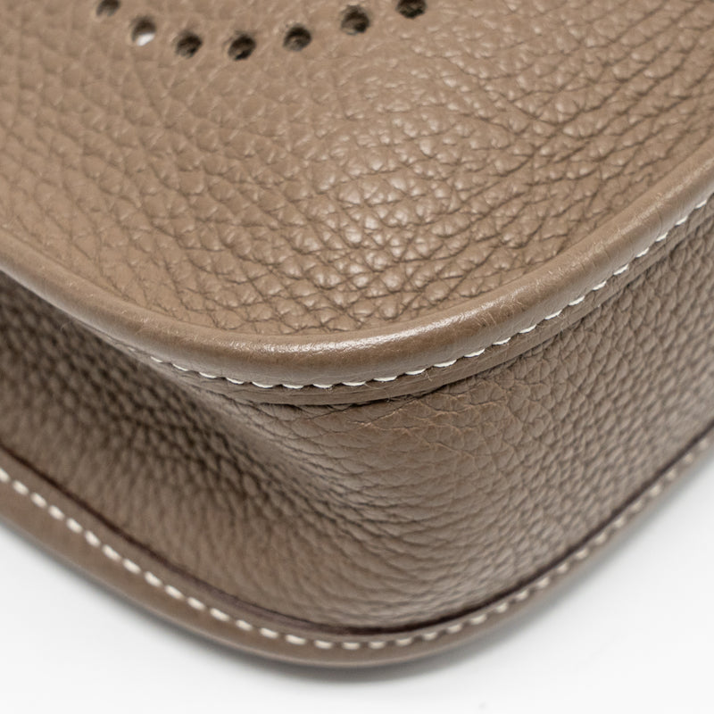 Hermes Mini Evelyne Clemence Etoupe SHW Stamp C