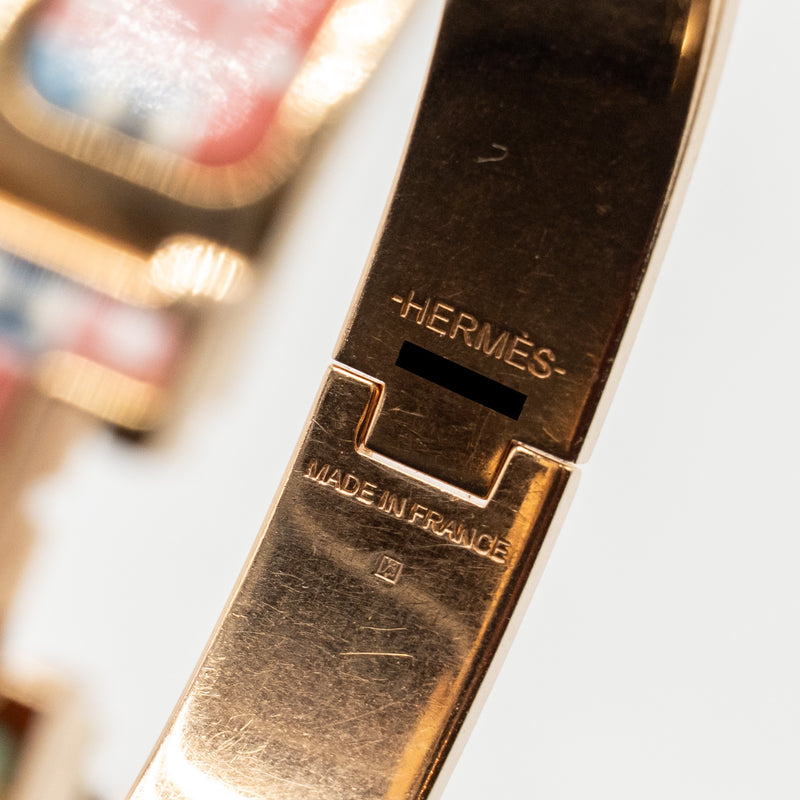 Hermes Size GM Clic H Bracelet Son du H Multicolour RGHW