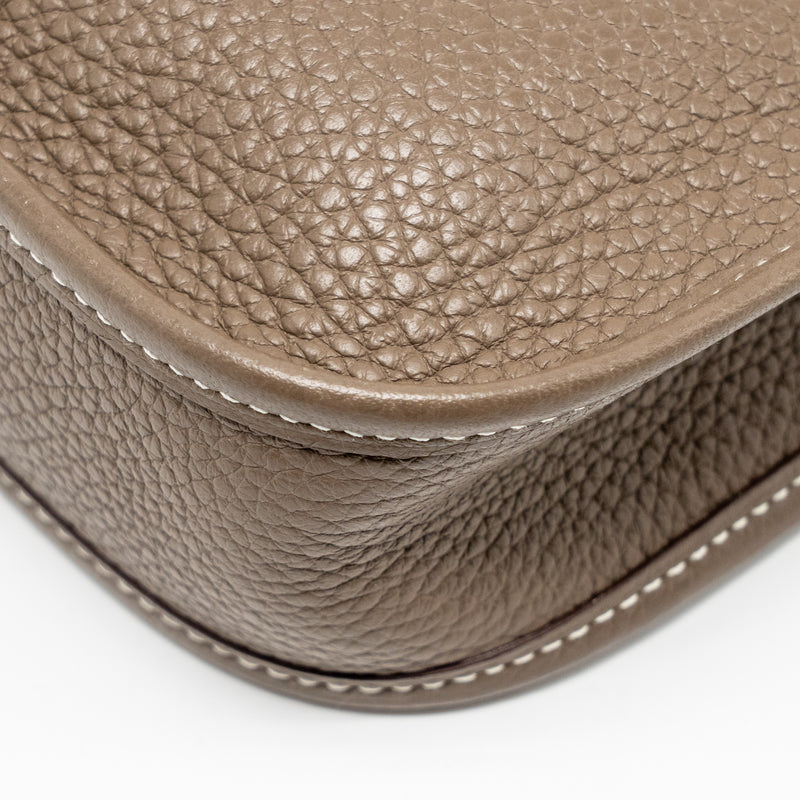 Hermes Mini Evelyne Clemence Etoupe SHW Stamp C