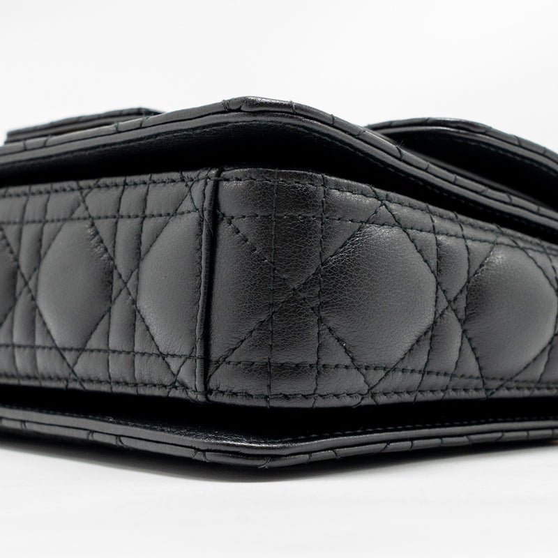 DIOR Small Dior Jolie Top Handle Bag Cannage Calfskin Black GHW