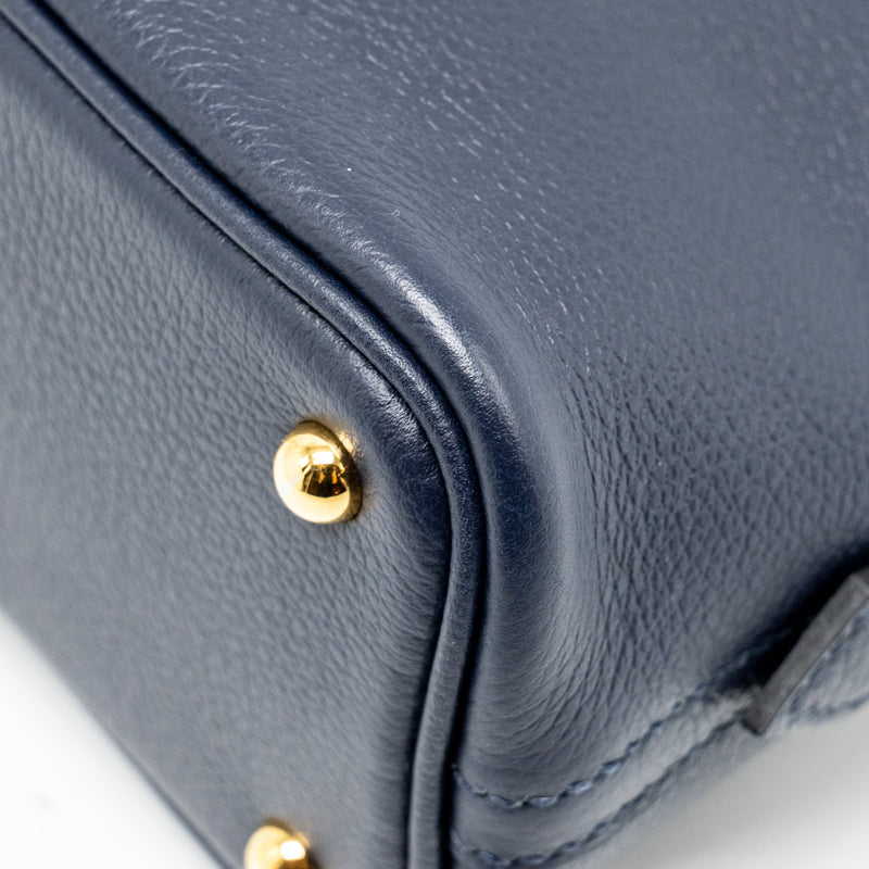 Hermes Mini Bolide Evercolor Blue Nuit GHW Stamp B