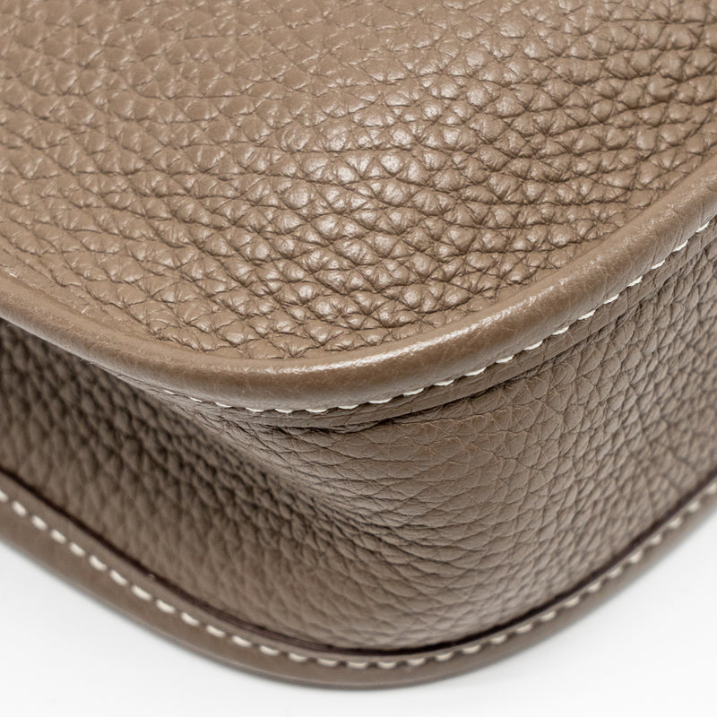 Hermes Mini Evelyne Clemence Etoupe SHW Stamp C