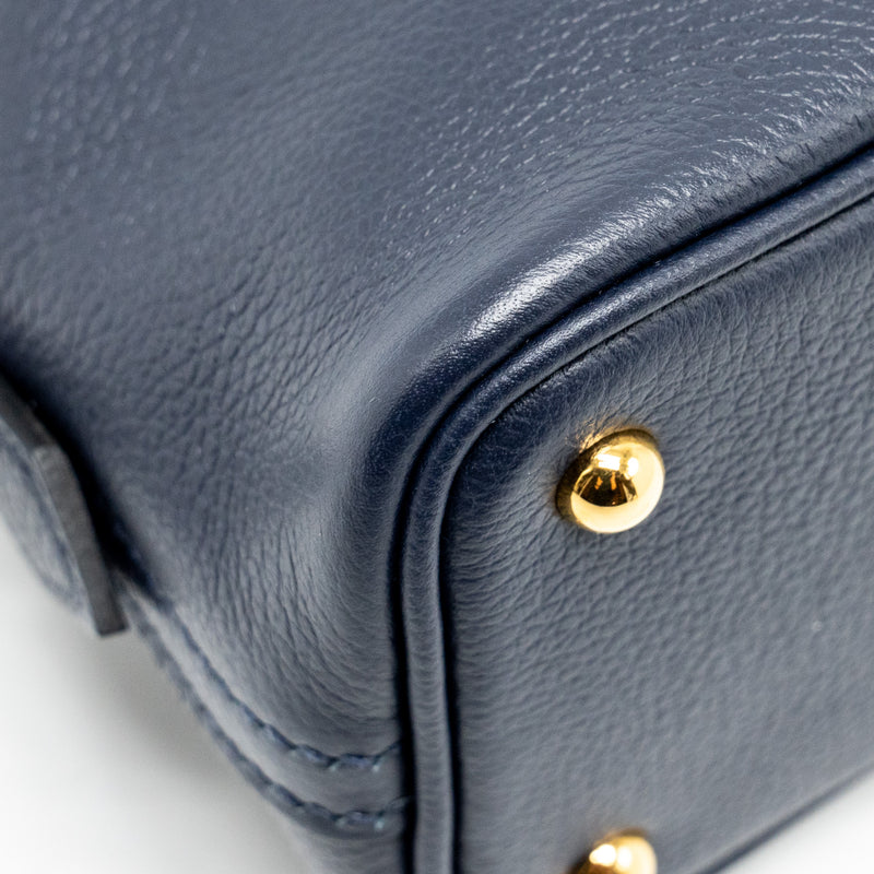 Hermes Mini Bolide Evercolor Blue Nuit GHW Stamp B
