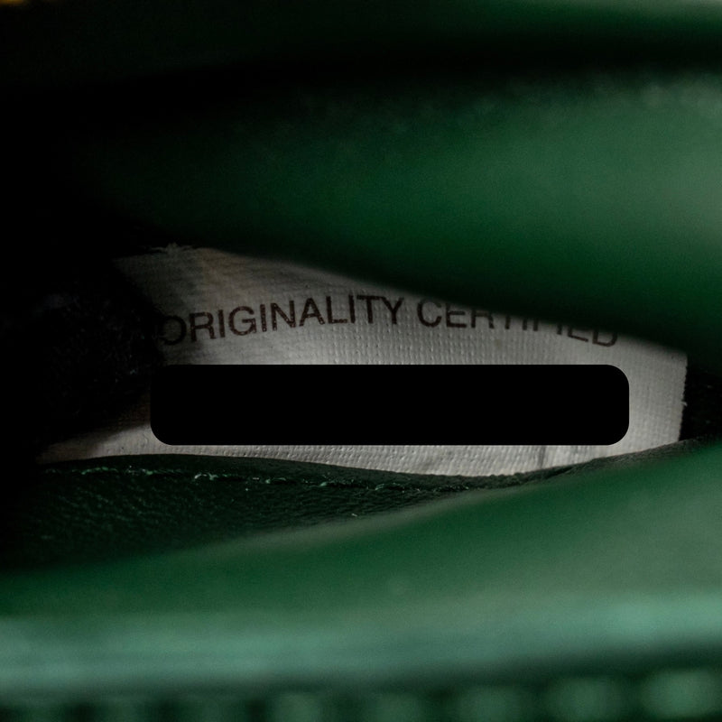 Bottega Veneta small cassette bag charm strap limited edition calfskin green GHW