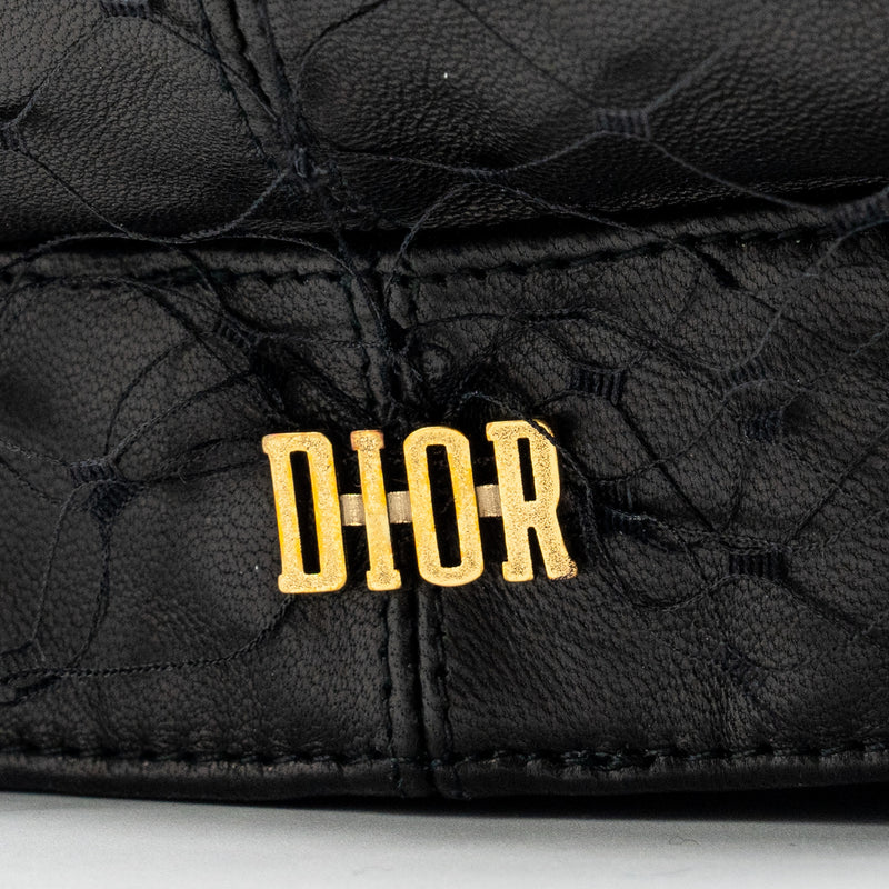 Dior size 57 Paris Revolution Cap with Veil Black