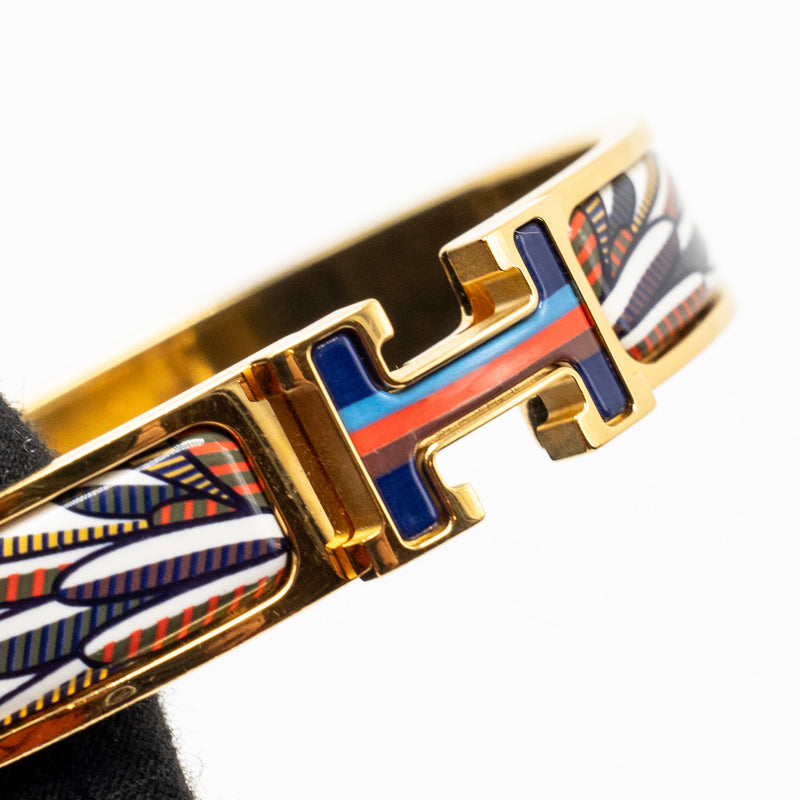 Hermes Size GM Clic H Bracelet Pegase Pop Multicolour GHW
