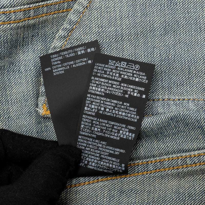 Saint Laurent Size S Stonewashed Denim Mini Dress Denim Blue