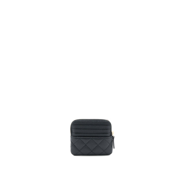Chanel 23C Zipped Coin Purse Caviar Black LGHW (Microchip)