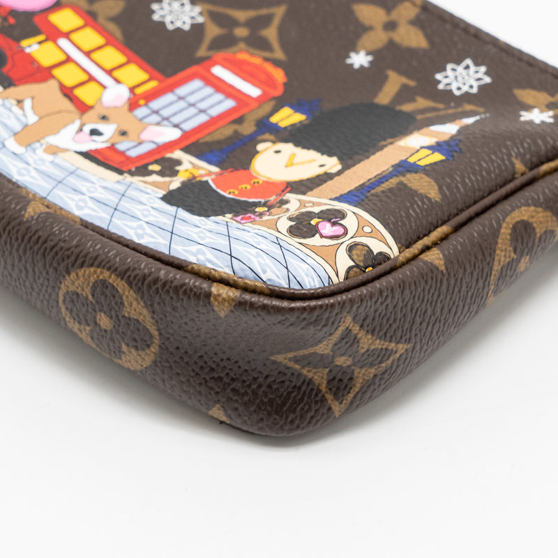 Louis Vuitton mini pochette accessories Vivienne holiday limited monogram canvas GHW