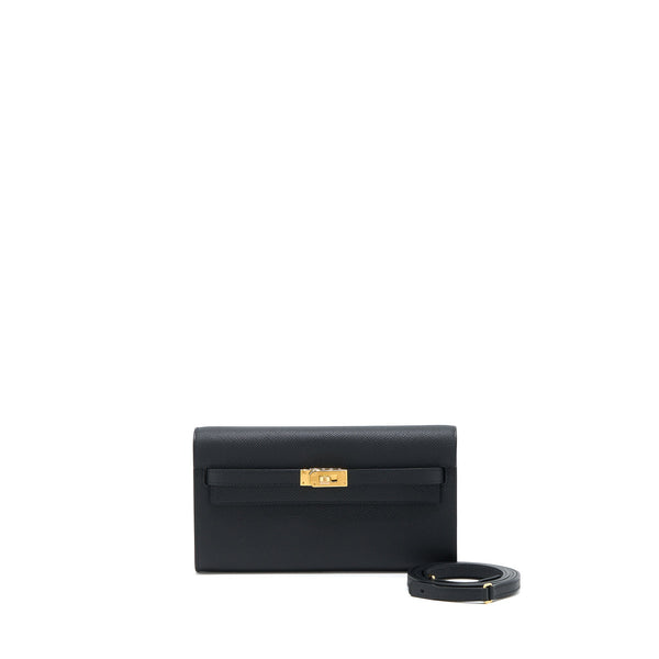 Hermes Kelly To Go Epsom Black GHW Stamp U