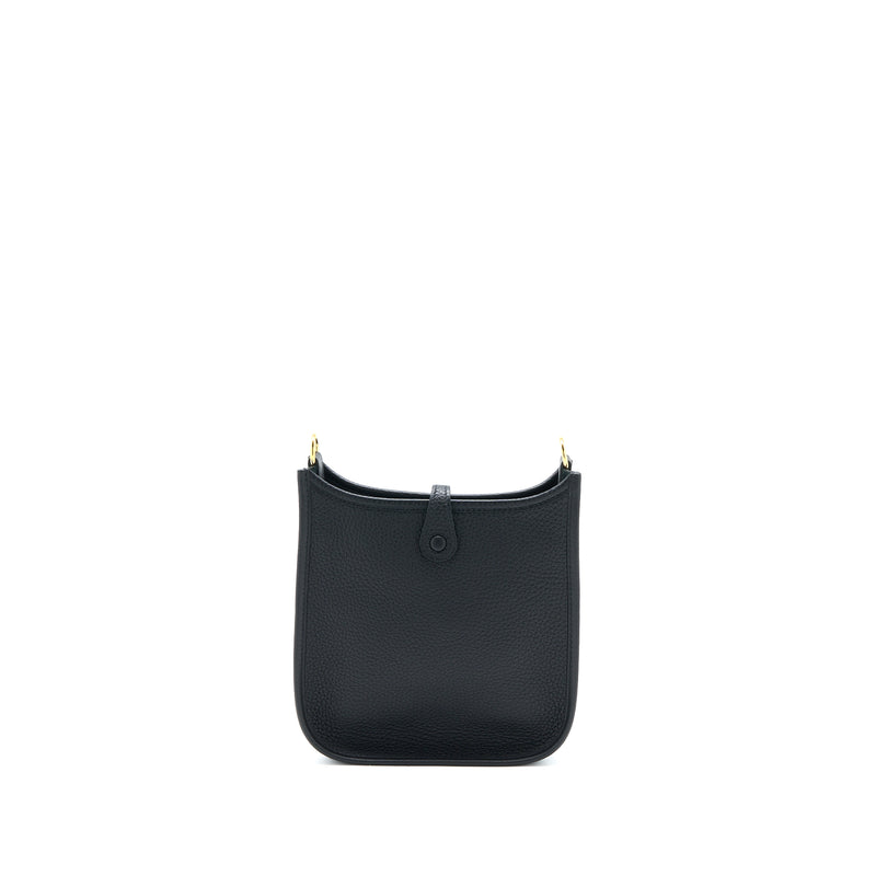 Hermes Mini Evelyne Clemence Black GHW Stamp D