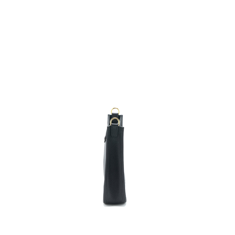 Hermes Mini Evelyne Clemence Black GHW Stamp D