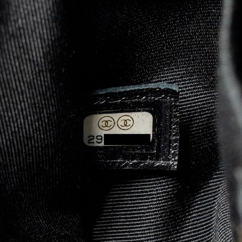 Chanel Quilted Flap Bag with Pearl Detailed Chain Lambskin Black LGHW