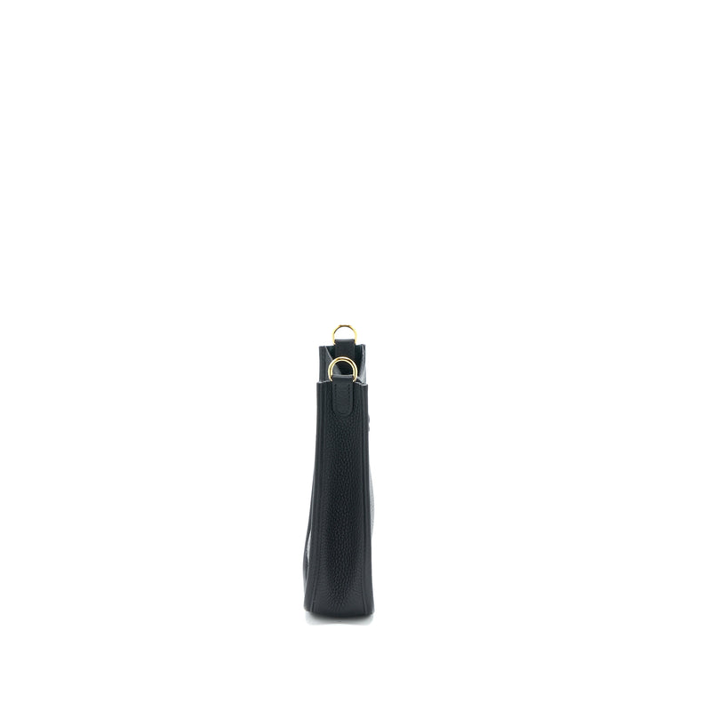 Hermes Mini Evelyne Clemence Black GHW Stamp D