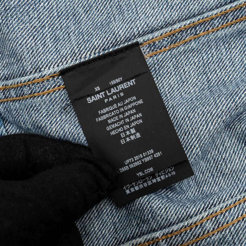 Saint Laurent Size XS Sleeveless Denim Vest Cotton Blue