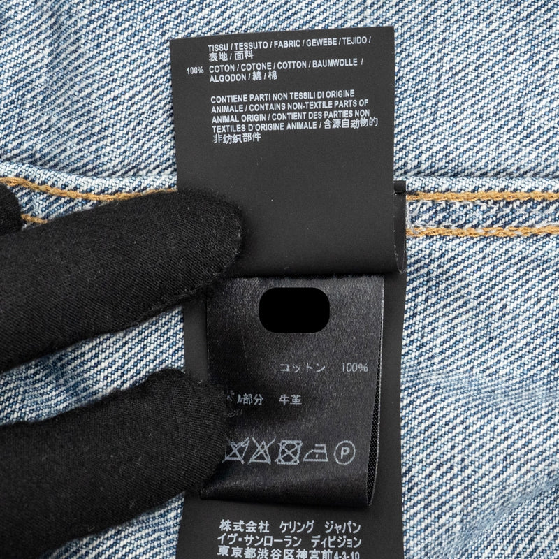 Saint Laurent Size XS Sleeveless Denim Vest Cotton Blue