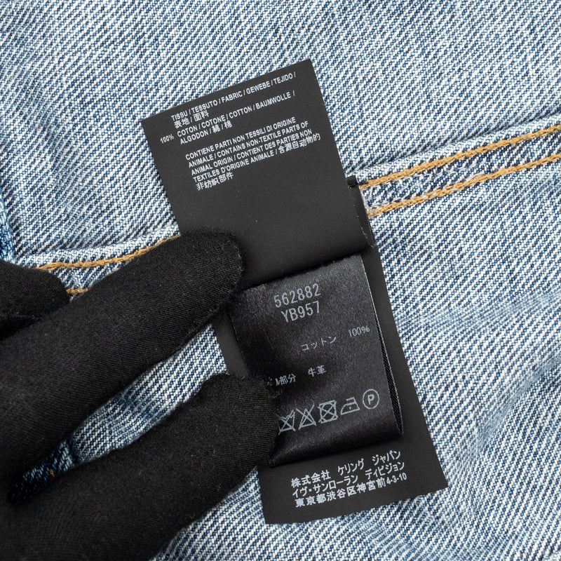 Saint Laurent Size XS Sleeveless Denim Vest Cotton Blue