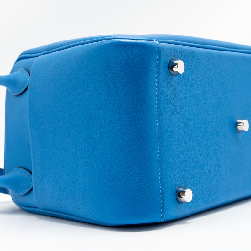 Hermes Lindy 26 Evercolor Blue Zanzibar SHW Stamp C
