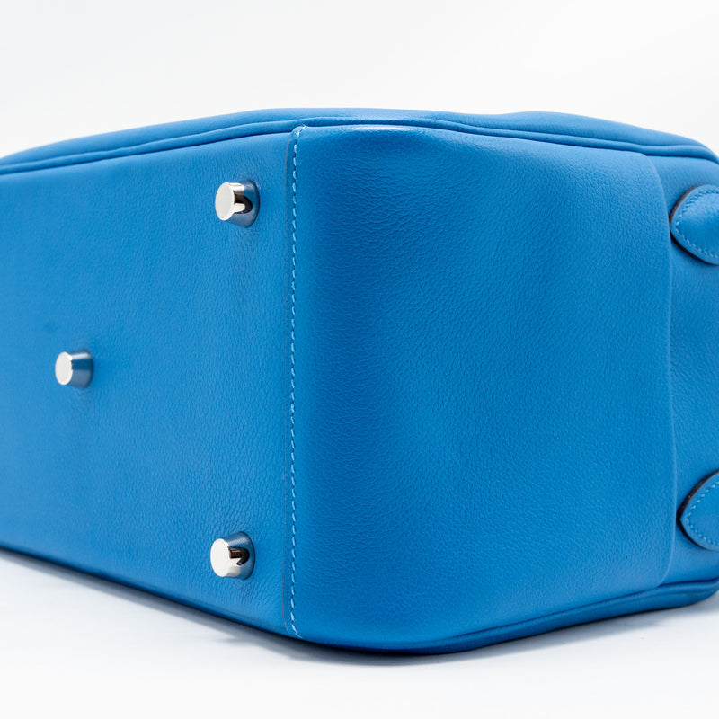 Hermes Lindy 26 Evercolor Blue Zanzibar SHW Stamp C