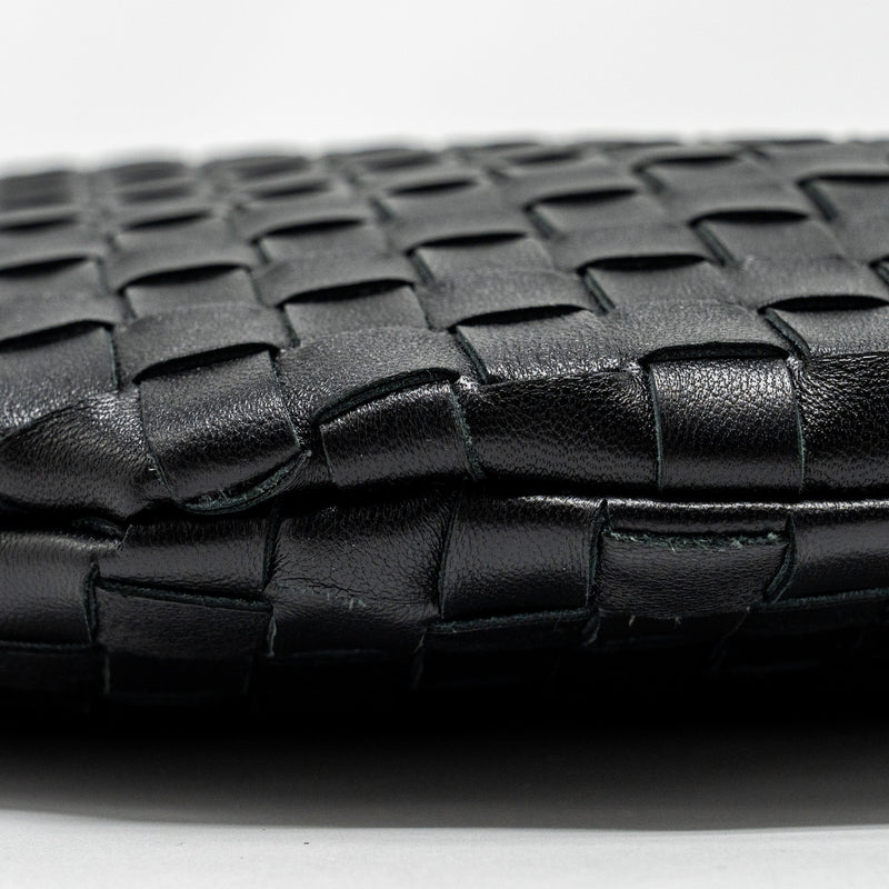 Bottega Veneta Medium Turn Pouch Lambskin Black GHW