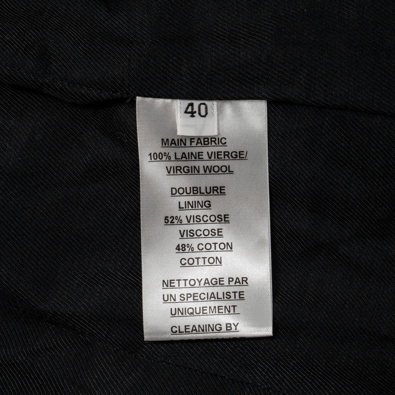 Balmain Size 40 Classic Jacket/Blazer Gold Button Navy Virgin Wool