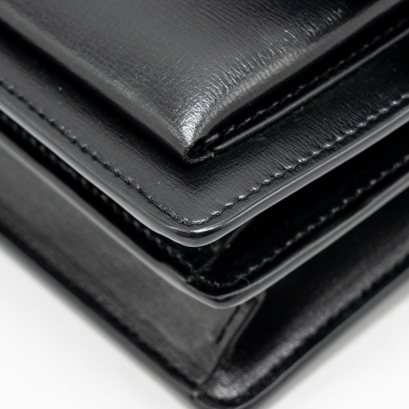 Saint Laurent / YSL Medium Sunset Bag Black Calfskin Black Hardware