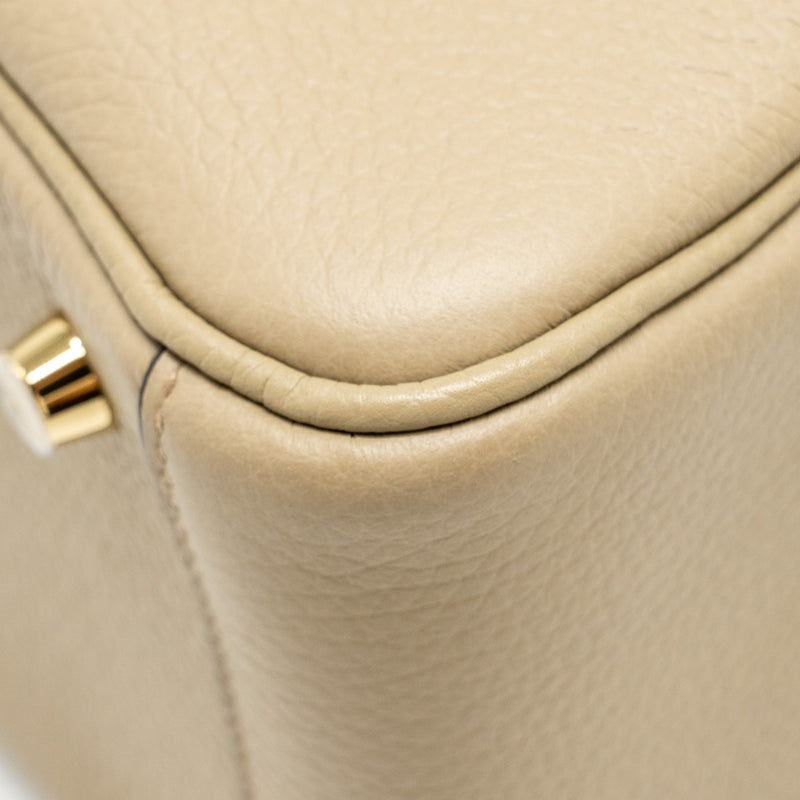 Hermes Lindy 26 Clemence Beige Marfa GHW Stamp W