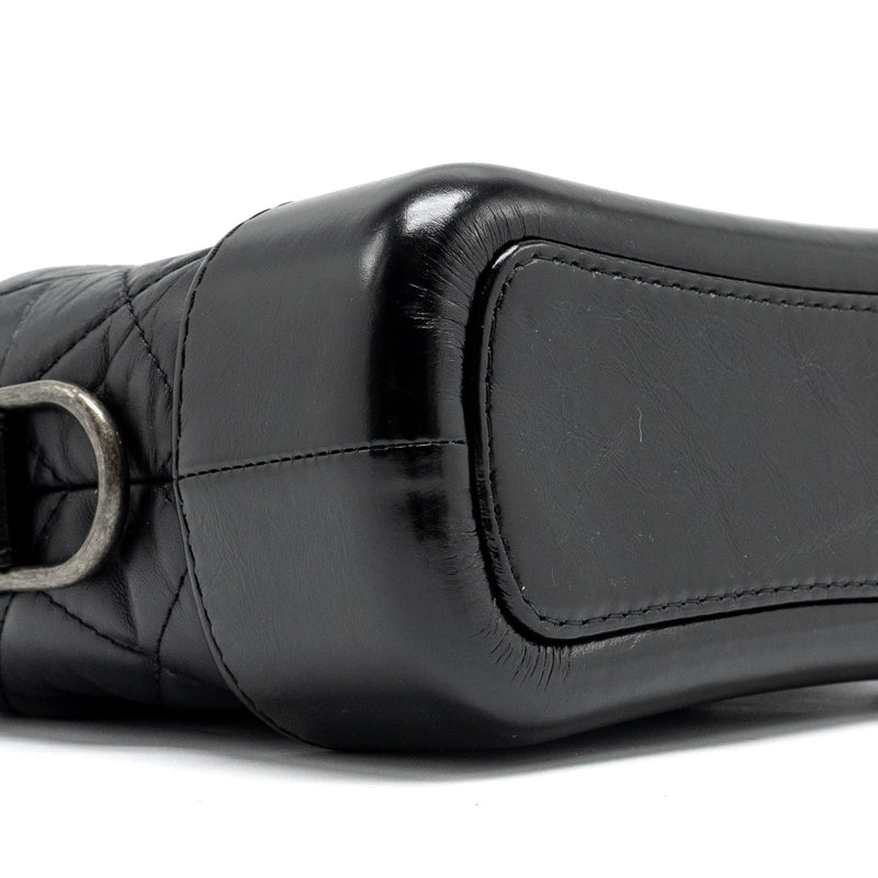 Chanel Small Gabrielle Hobo Bag Aged Calfskin Black Multicolour Hardware