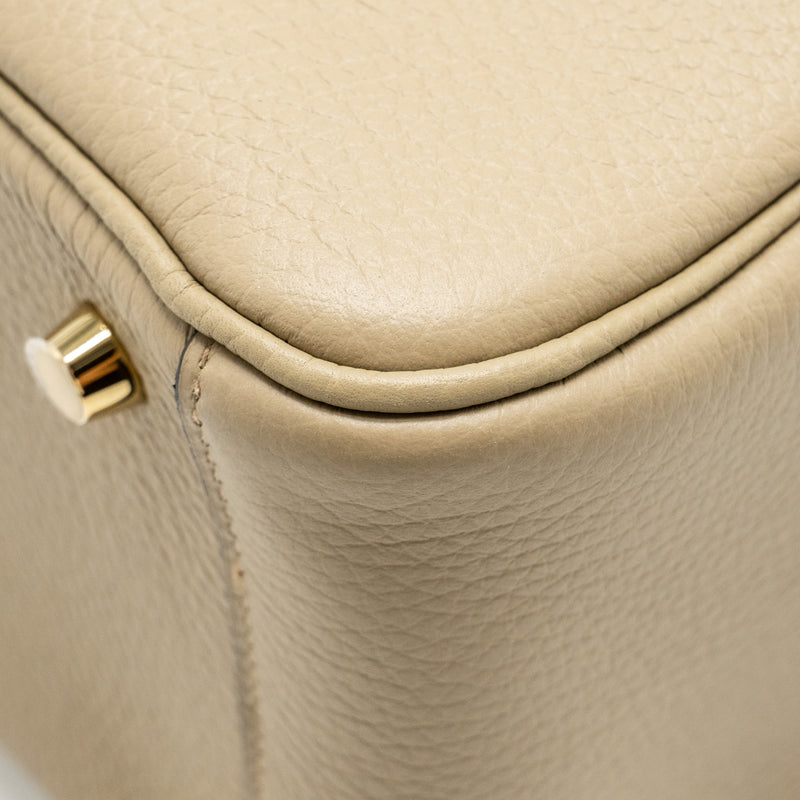 Hermes Lindy 26 Clemence Beige Marfa GHW Stamp W