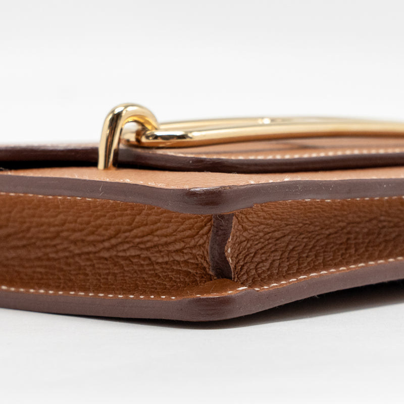 Hermes Roulis Slim Evercolor Gold GHW Stamp Z