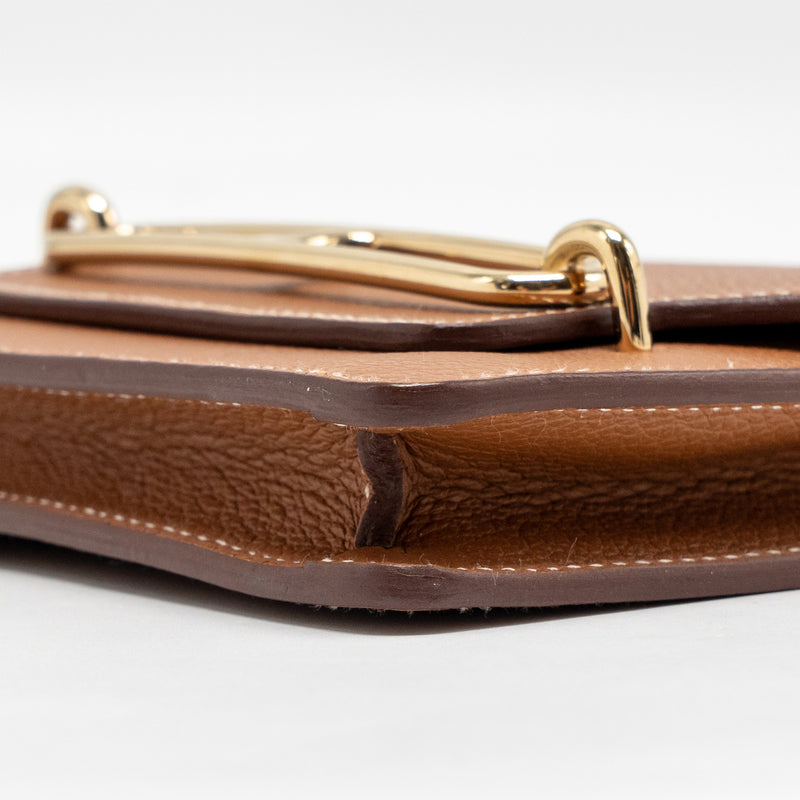 Hermes Roulis Slim Evercolor Gold GHW Stamp Z
