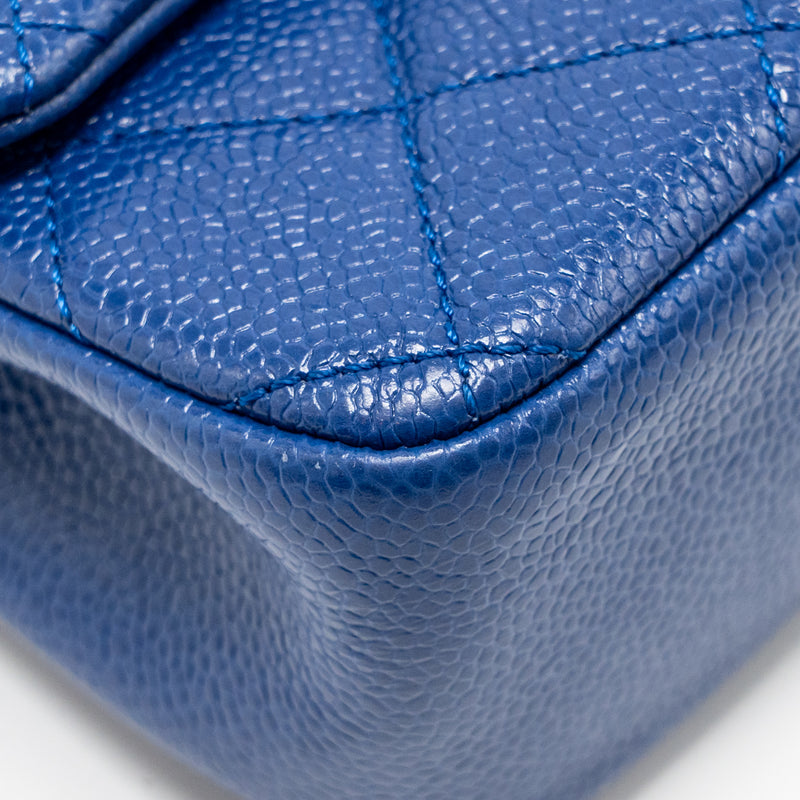 Chanel Incognito Mini Square Flap Bag Caviar Blue with blue hardware