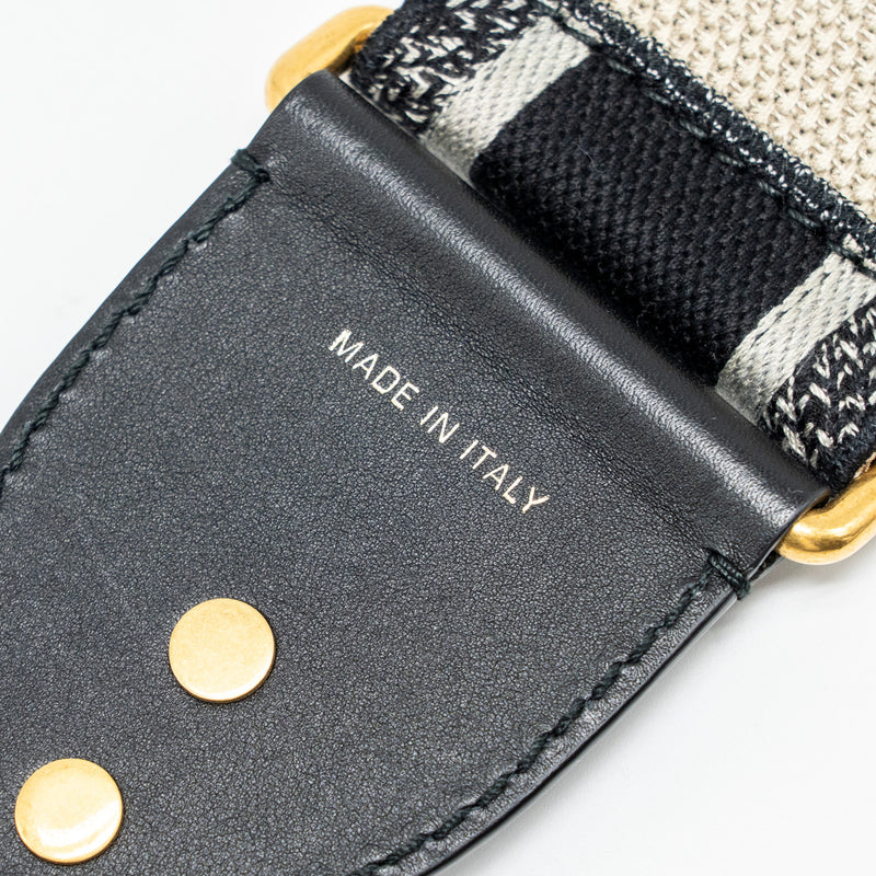 Dior Shoulder Strap Oblique Canvas Black GHW