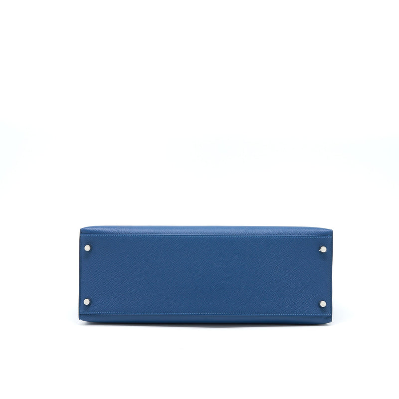 Hermes Kelly 35 Epsom S4 Deep Blue SHW Stamp D